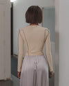 BASERANGE Long Sleeve T-Shirt TTML Collection Ribbed Cotton Portugal BAS-TTML-RB-SP25-HEN YELLOW